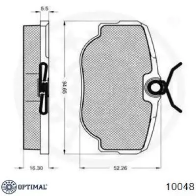 Колодки гальмові задні, дискові 10048 Optimal