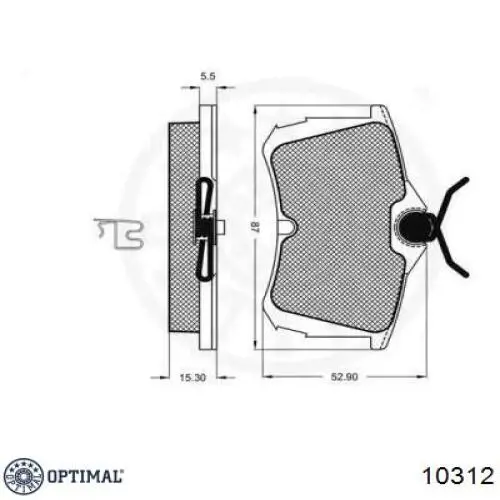 Купити 10312 Optimal Задні колодки
