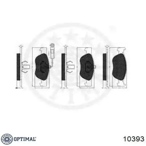 Купити 10393 Optimal Колодки гальмівні передні, дискові