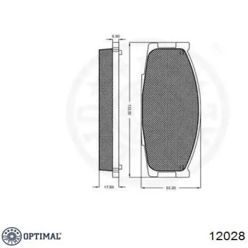 Колодки гальмівні передні, дискові 12028 Optimal