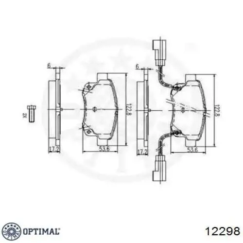 Купити 12298 Optimal Задні колодки