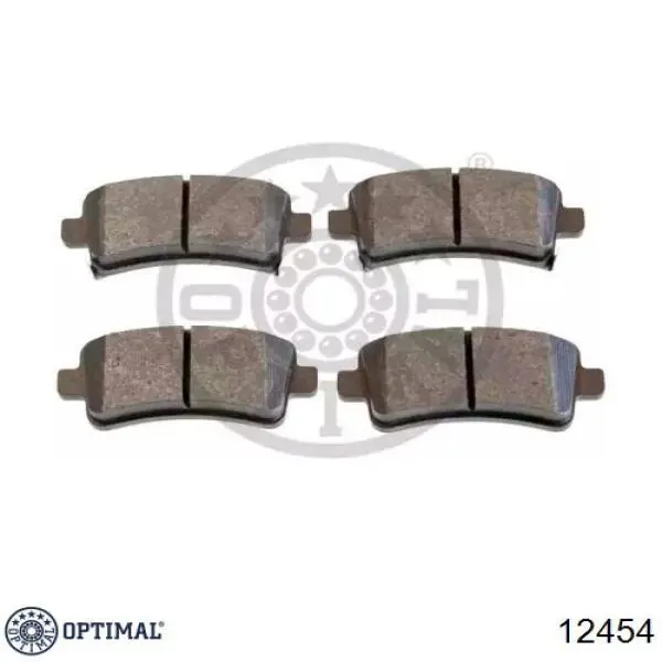 12454 Optimal Колодки гальмівні задні, дискові