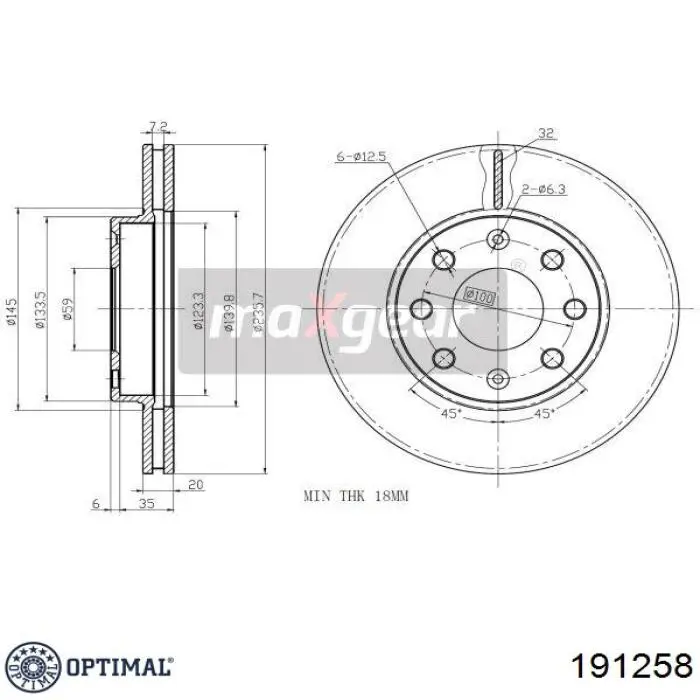 330951 Maxgear Підшипник маточини передньої
