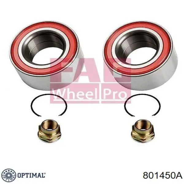 Комплект підшипник маточини передньої Optimal 801450A ціна, від 12.80 USD