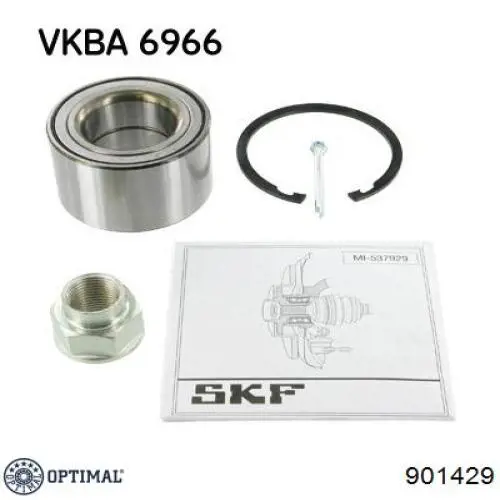 Комплект підшипник маточини передньої Optimal 901429 ціна, від 24.46 USD