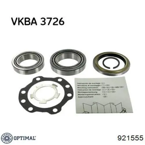 Комплект підшипник маточини передньої Optimal 921555 ціна, від 21.54 USD