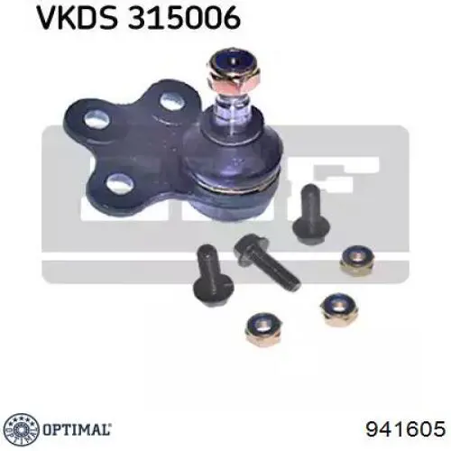 Комплект підшипник маточини передньої Optimal 941605 ціна, від 36.03 USD