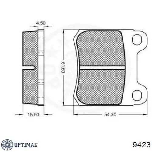 Купити 9423 Optimal Задні колодки