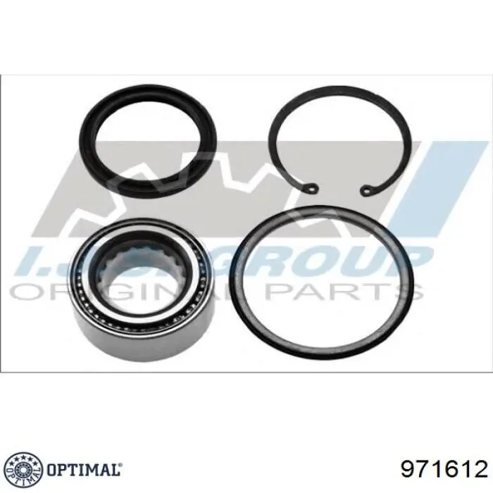 Комплект підшипник маточини передньої Optimal 971612 ціна, від 21.04 USD