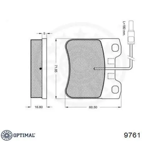 Колодки гальмівні передні, дискові 9761 Optimal