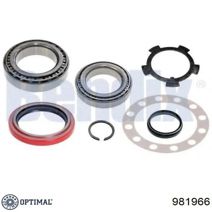 Комплект підшипник маточини передньої Optimal 981966 ціна, від 46.83 USD