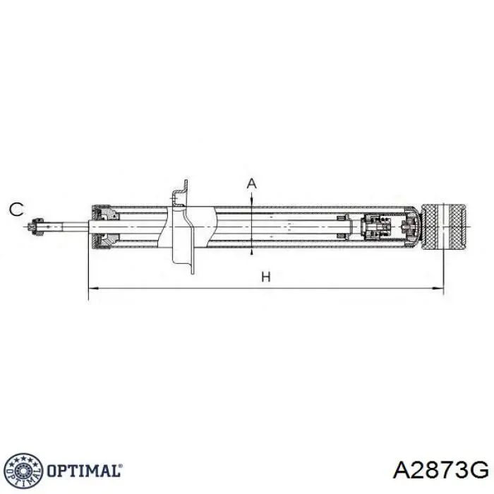 Купити A2873G Optimal Стійка амортизатора задня