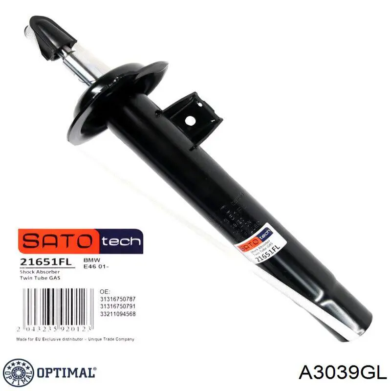 Амортизатор передньої підвіски, лівий Optimal A3039GL ціна, від 48.82 USD