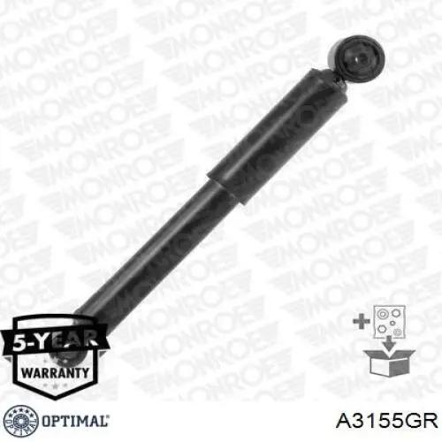 Амортизатор задній, правий Optimal A3155GR ціна, від 49.13 USD