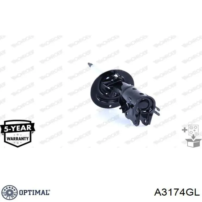 Амортизатор передньої підвіски, лівий Optimal A3174GL ціна, від 54.91 USD
