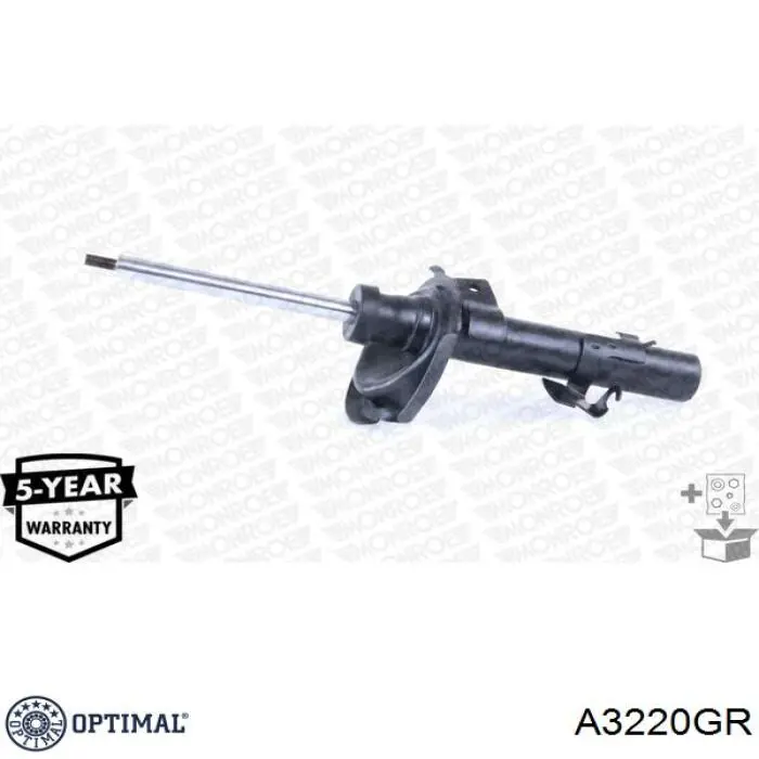 Амортизатор передній, правий Optimal A3220GR ціна, від 54.42 USD