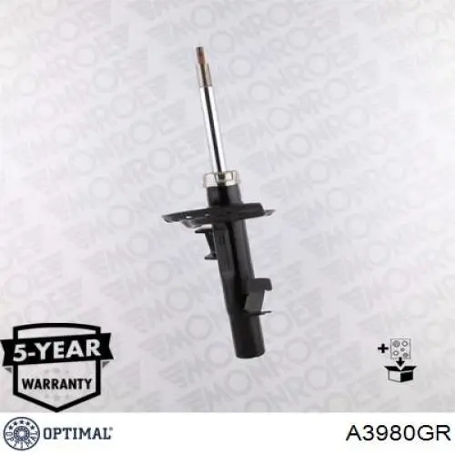 Амортизатор передній, правий Optimal A3980GR ціна, від 55.88 USD