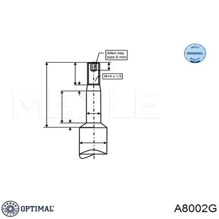 Купити A8002G Optimal Амортизатор передньої підвіски