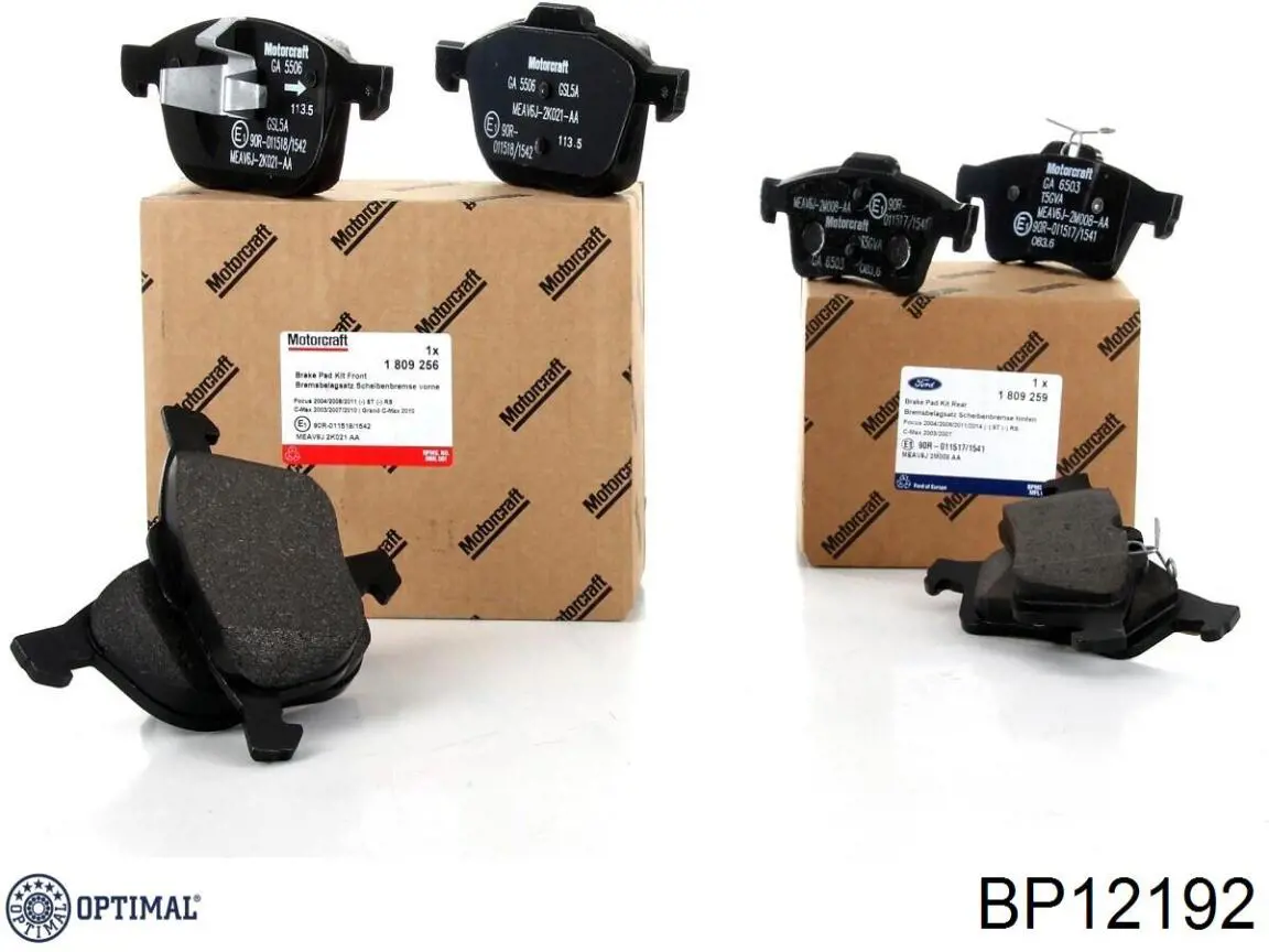 Тормозні колодки Optimal BP12192