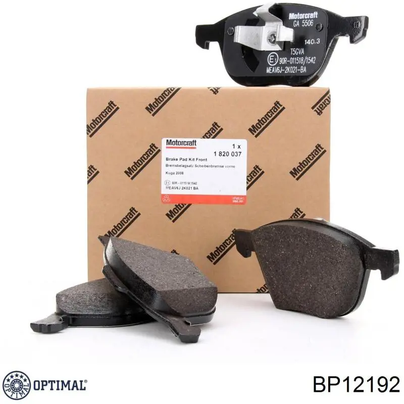 Купити BP12192 Optimal Колодки гальмівні передні, дискові