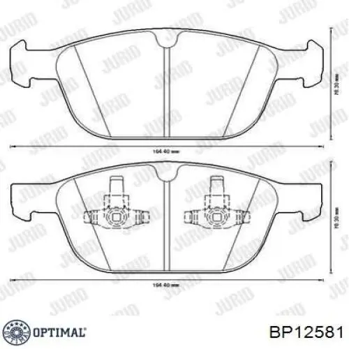 Купити BP12581 Optimal Колодки гальмівні передні, дискові