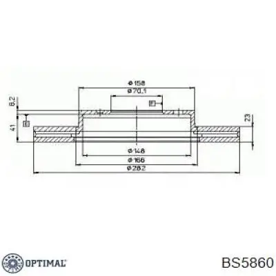 Гальмівні диски передні BS5860 Optimal
