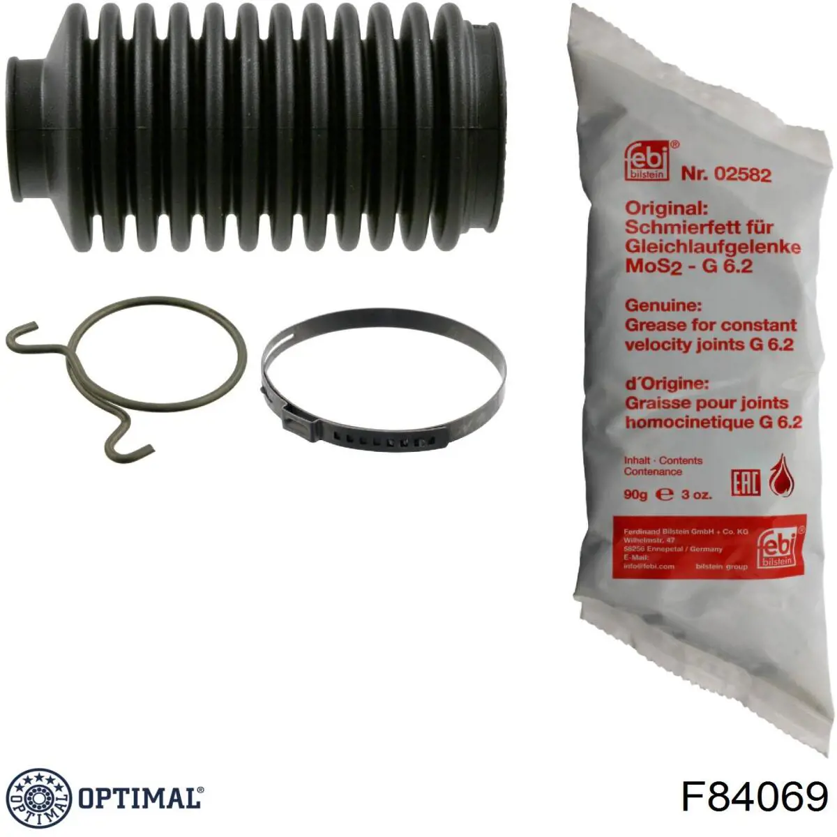 Чохол рульової рейки правий Optimal F84069 ціна, від 3.35 USD