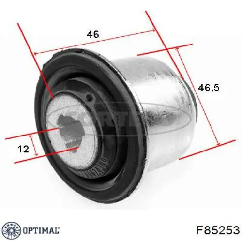 Сайлентблок переднього важеля F85253 Optimal