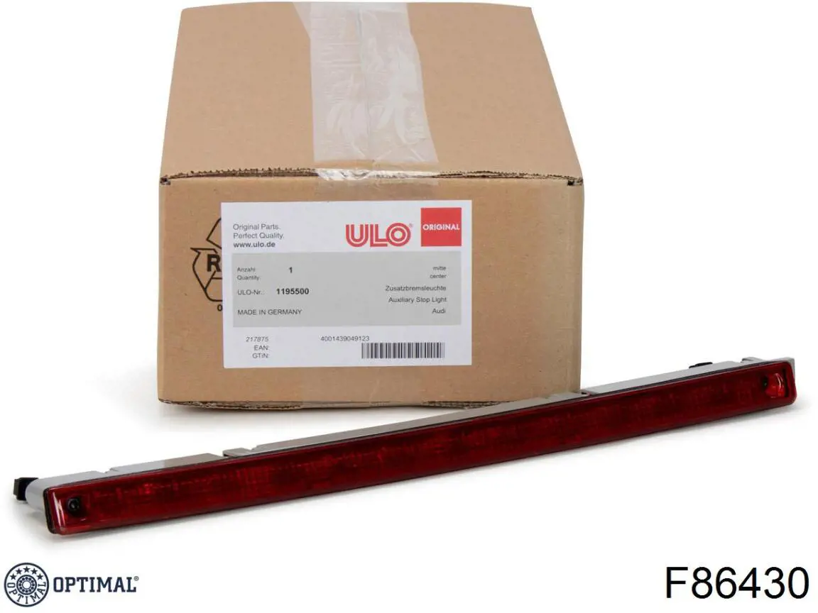 Кронштейн задньої балки Optimal F86430 ціна, від 43.74 USD