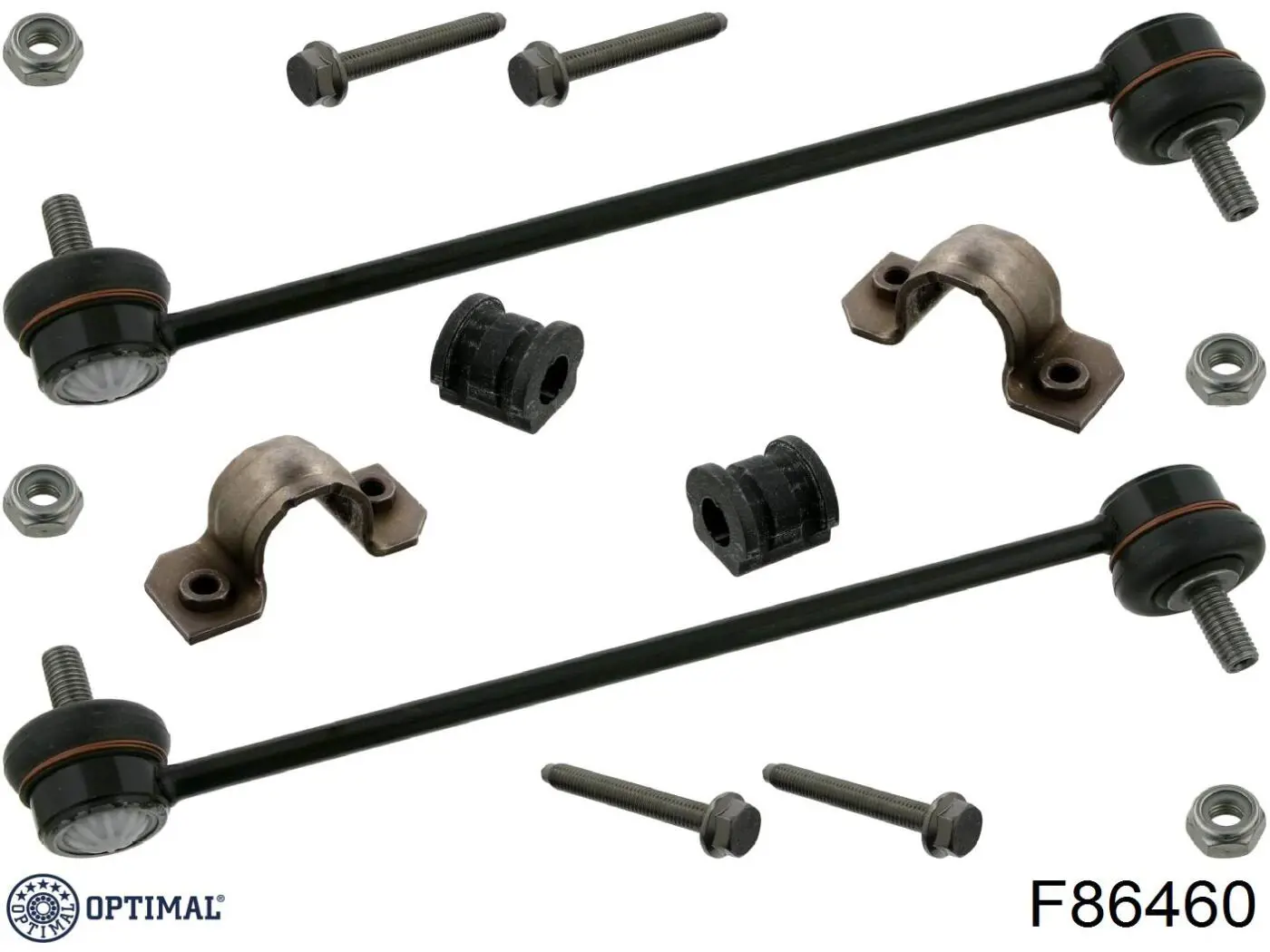 F86460 Optimal Втулка стабілізатора переднього