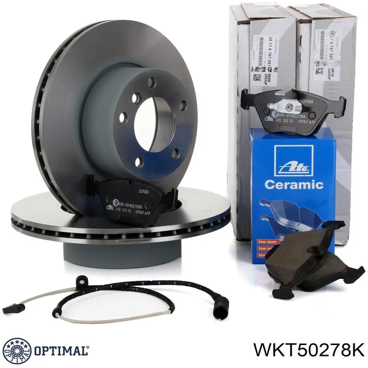 Датчик зносу гальмівних колодок, передній Optimal WKT50278K