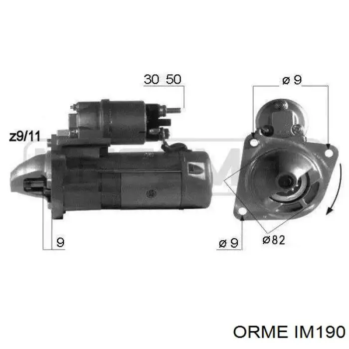 Якір (ротор) стартера IM190 Orme