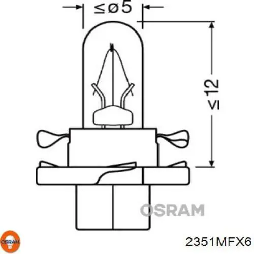 2351MFX6 Osram Лампи контрольні (Ліхтарі контрольних ламп)