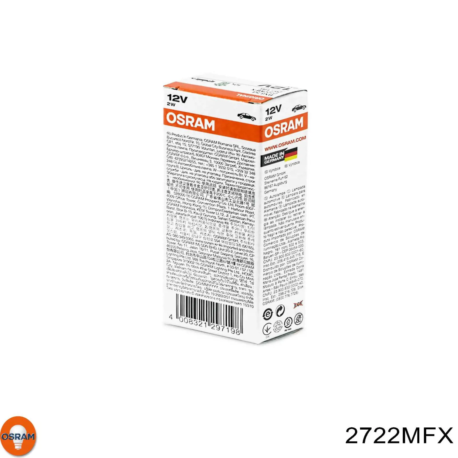 Лампочка щитка / панелі приладів 2722MFX Osram