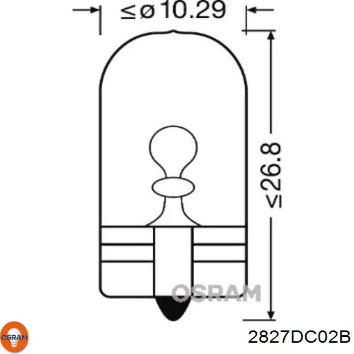 Лампочка переднього габариту 2827DC02B OSRAM