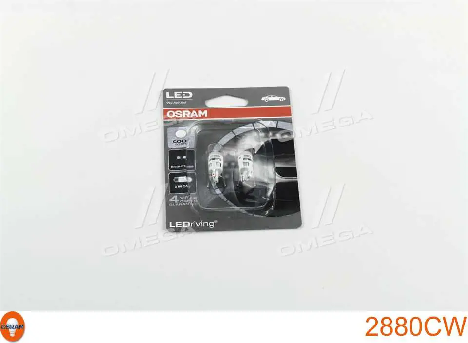 Лампочка плафону освітлення салону/кабіни 2880CW Osram