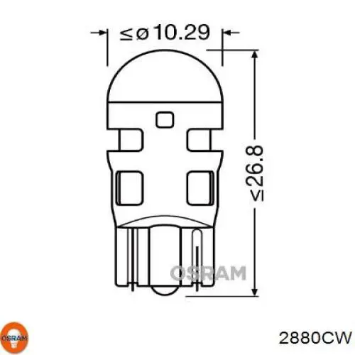 2880CW Osram Лампочка плафону освітлення салону/кабіни