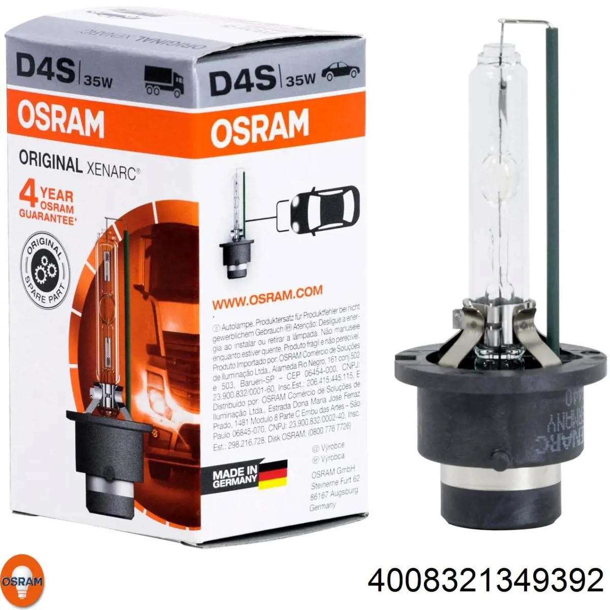 Лампочка ксеноновая 4008321349392 Osram