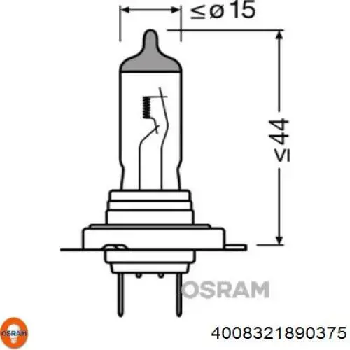 Купити 4008321890375 Osram Лампочка галогенна