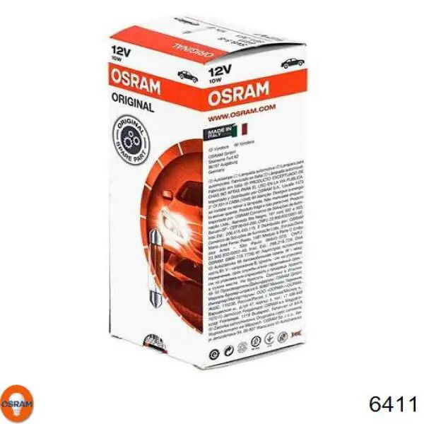 6411 Osram Лампочка плафону освітлення салону/кабіни