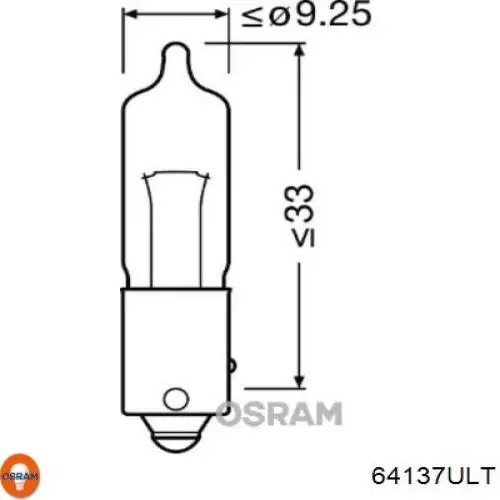 Лампочка покажчика повороту Osram 64137ULT ціна, від 8.49 USD