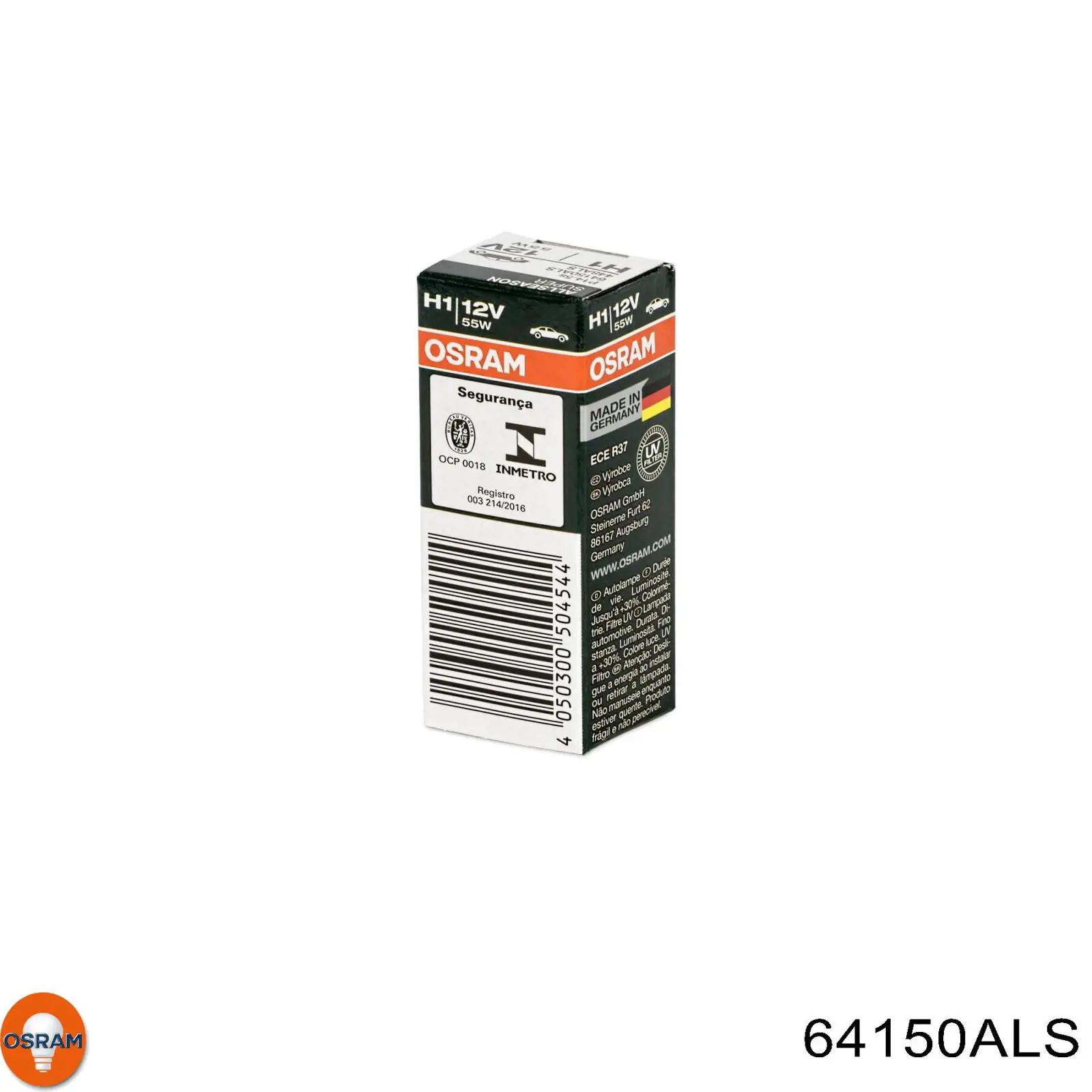 Лампочка галогенна Osram 64150ALS ціна, від 4.05 USD