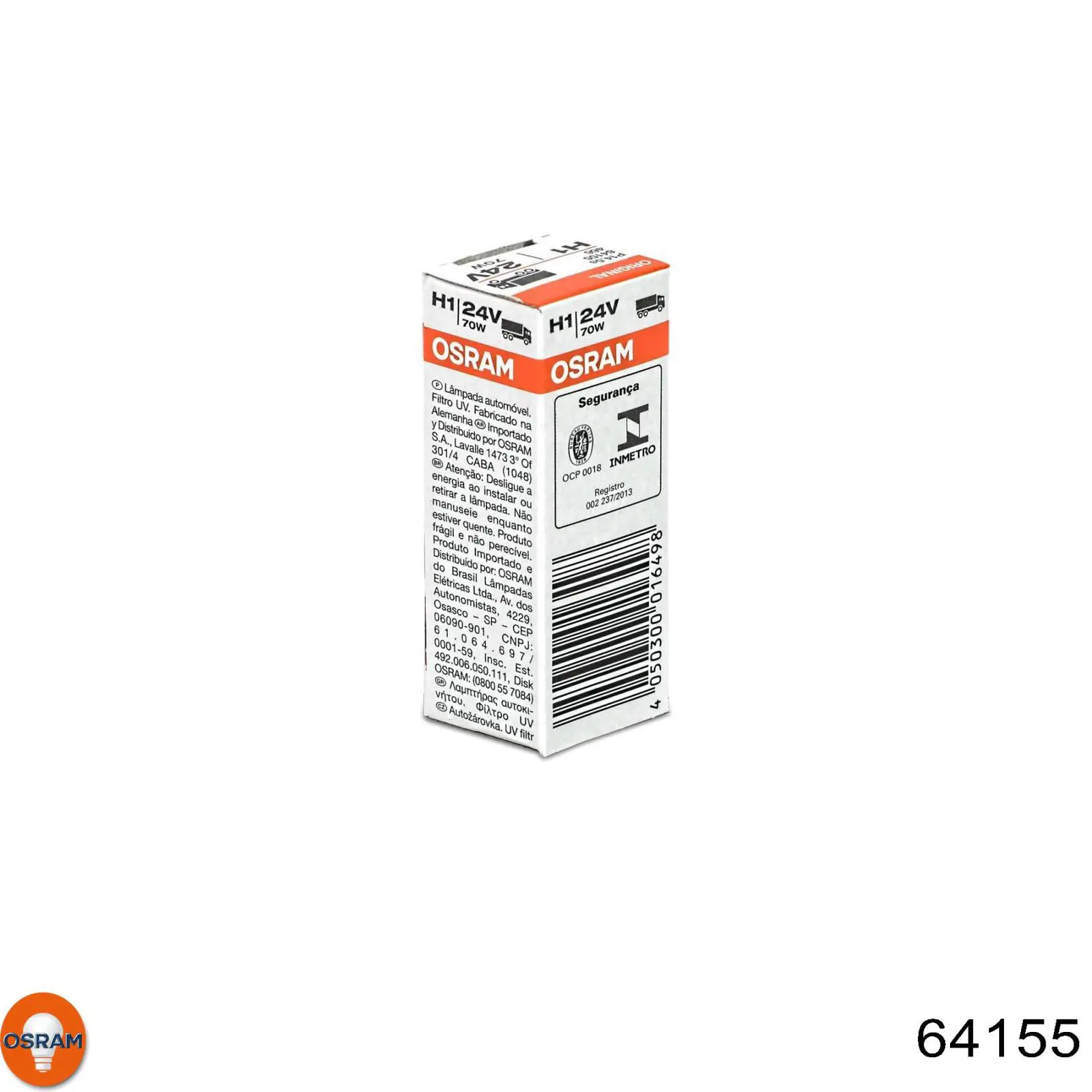 Лампочка галогенна Osram 64155 ціна, від 2.82 USD
