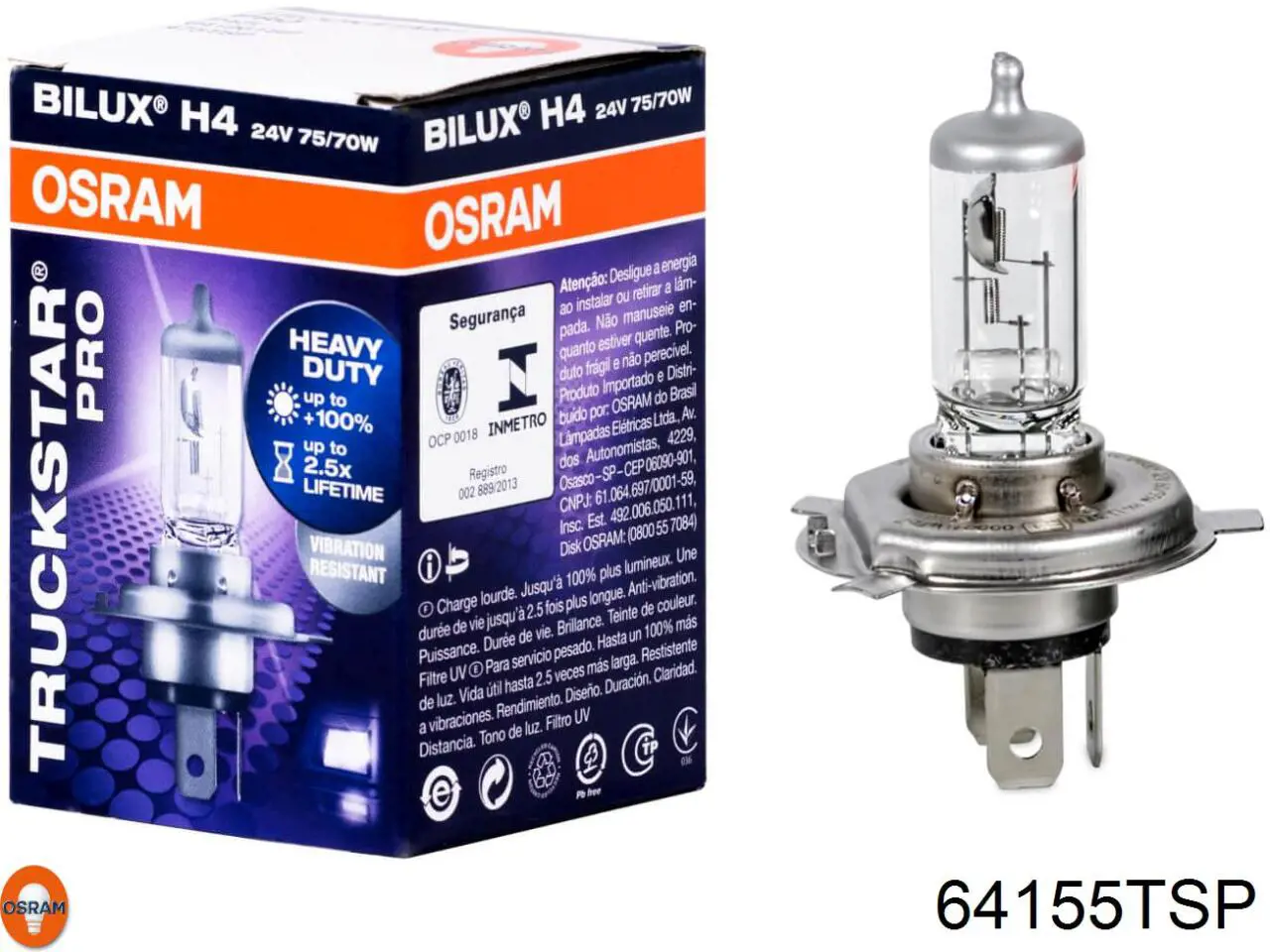 Лампочка галогенна Osram 64155TSP