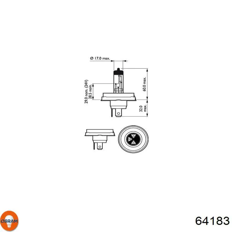 Лампочка галогенна Osram 64183 ціна, від 1.77 USD
