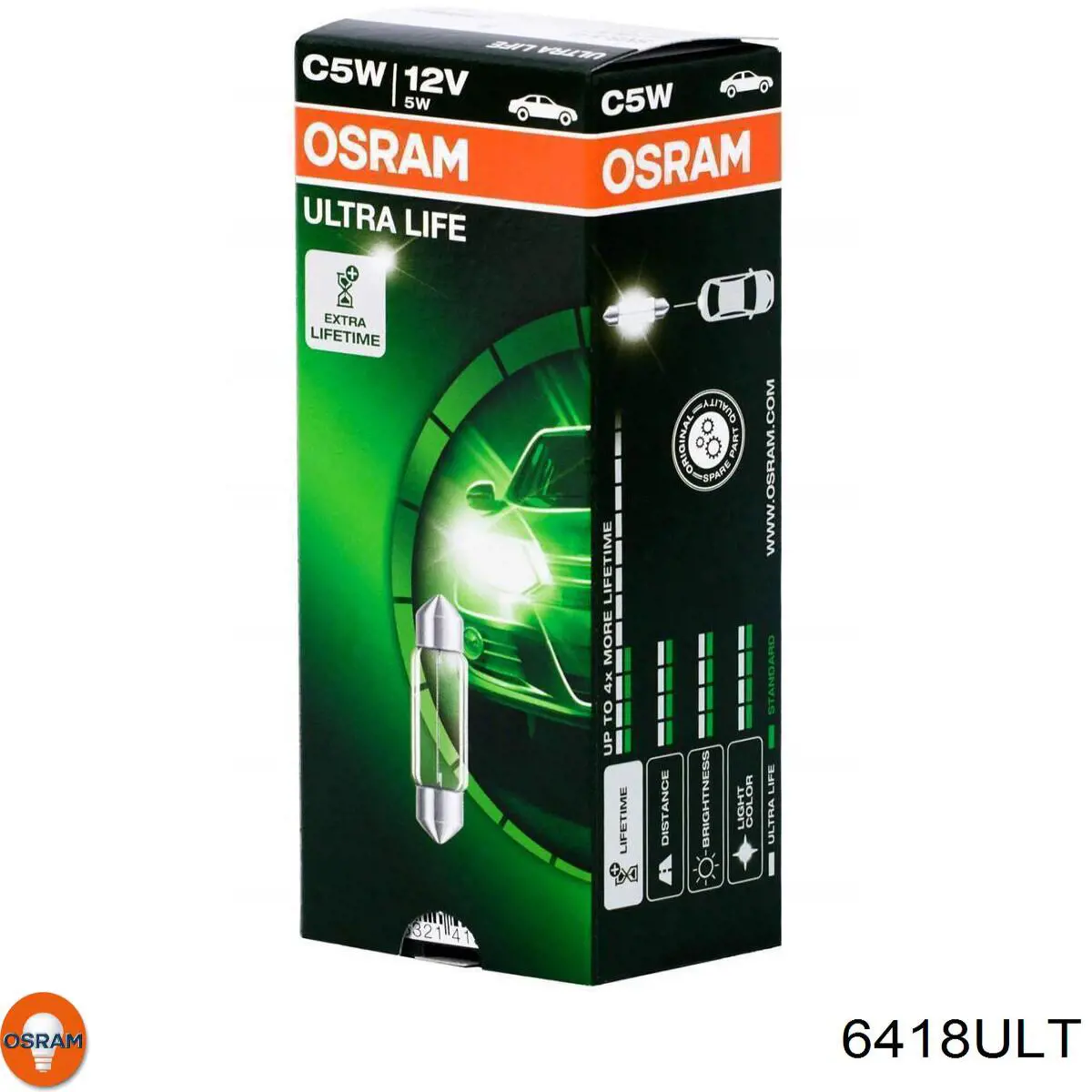 Лампи Osram 6418ULT ціна, від 0.73 USD