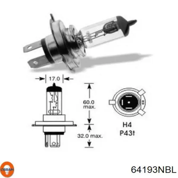 Лампочка галогенна Osram 64193NBL