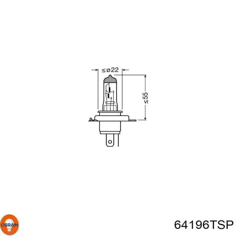 Лампочка галогенна 64196TSP Osram