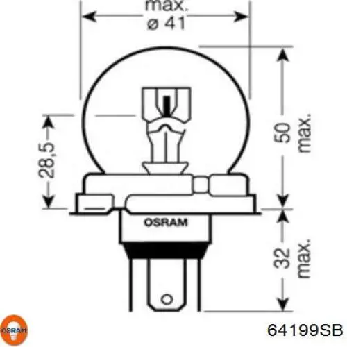 Лампочка галогенна Osram 64199SB ціна, від 4.42 USD