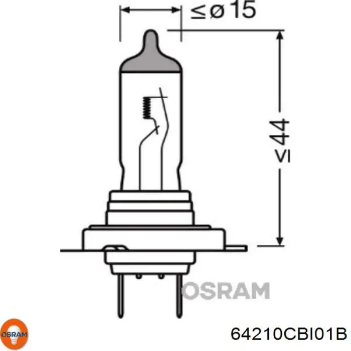 Купити 64210CBI01B Osram Лампочка галогенна